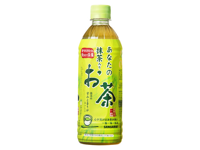問屋 国分ネット卸 サンガリア あなたの抹茶入りお茶 ペット 500ml X24 飲料 卸 卸売 問屋 仕入れのオンラインサイト