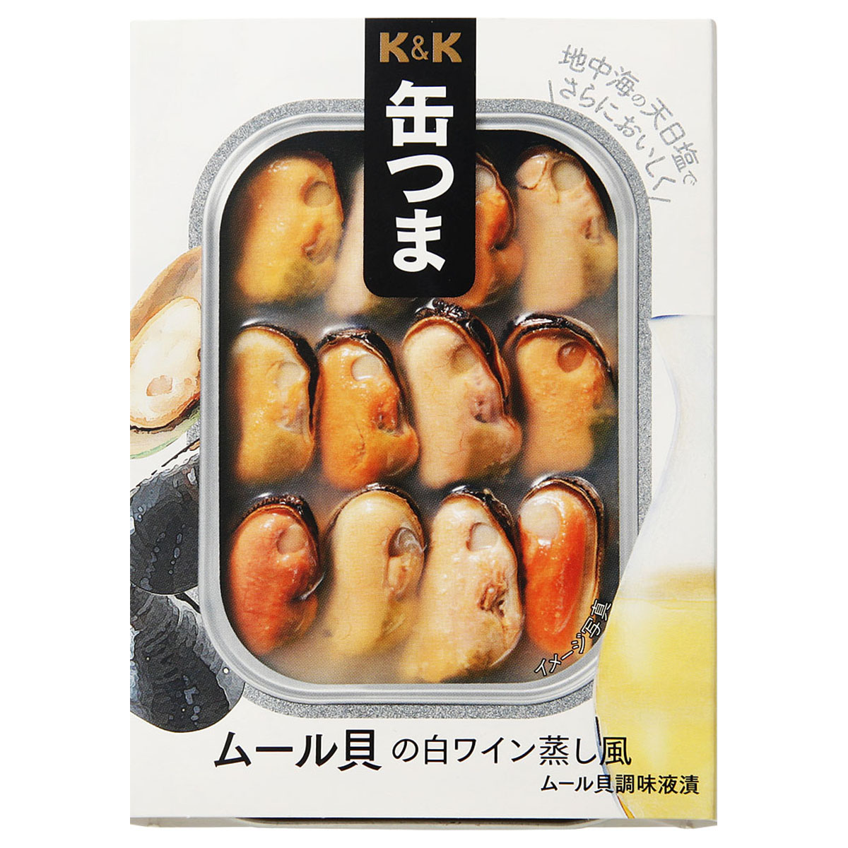 K&K 缶つま ムール貝の白ワイン蒸し風 95g x6