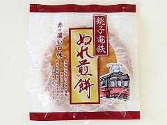 【予約商品】銚子電鉄 ぬれ煎餅 赤の濃い口味 1枚 x120