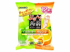 オリヒロ ぷるんと蒟蒻ゼリーパウチ マスカット＋オレンジ 20gx12 x12