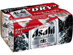 アサヒ スーパードライ 6缶パック 135mlX6 x4
