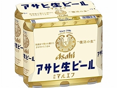 アサヒ　生ビール　　　　　　　６缶パック　500X6　x4