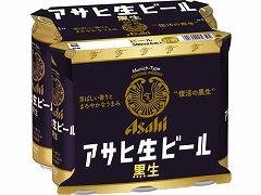 アサヒ　生ビール　黒生　　　　　　　６缶　500X6　x4