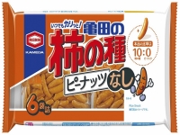 亀田製菓 亀田の柿の種 ピ−ナッツなし６袋詰 150g x12