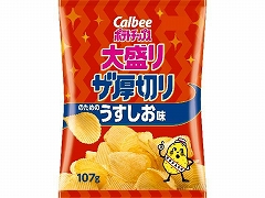 カルビー ポテトチップス 大盛りザ厚切りうすしお味 107g x12