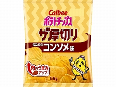 カルビー ポテトチップス ザ厚切りコンソメ 55g x12