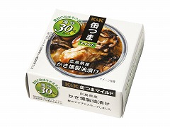 【訳アリ商品】K&K 缶つまマイルド 広島県 産かき燻製油漬け 60g x12