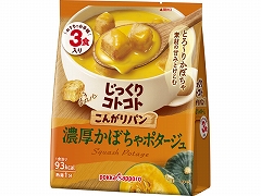 ポッカサッポロ じっくりコトコトこんがりパン 濃厚かぼちゃポタージュ 袋 3食 x10