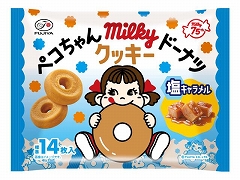 不二家 ペコミルキードーナツ クッキー塩キャラメ 168g x18