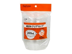 大和物産 クリアカップ200ML10個組x1