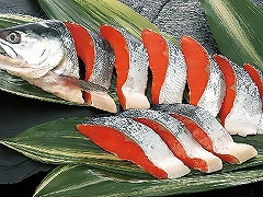 【冷凍】北田塩紅鮭半身切身 1kg